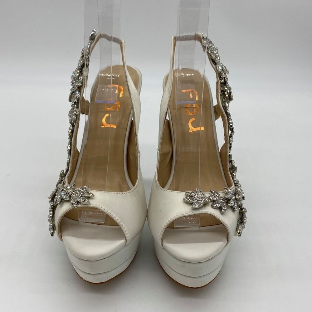 FSJ Peep Toe Extreme High Heels Platform Sandals S